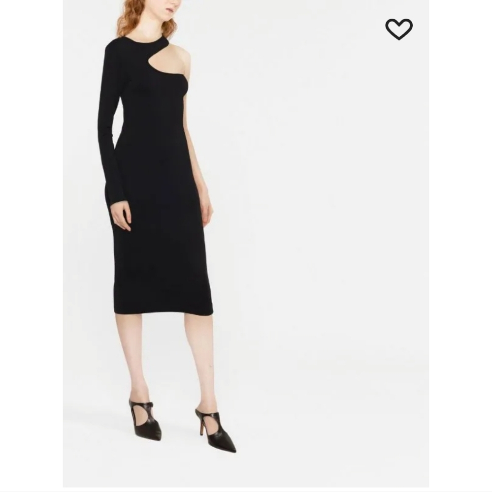 P1. NWT HELMUT LANG One Sleeve Cut Out Fitted Dress Size XS/S